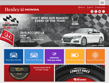 Tablet Screenshot of henleyhonda.com